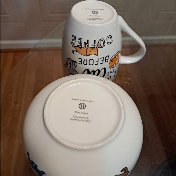 - Set Eaton Fine Dining Mug And Bowl Microwave And Dishwasher Safe. - Picture 4 of 5